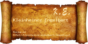 Kleinheincz Engelbert névjegykártya